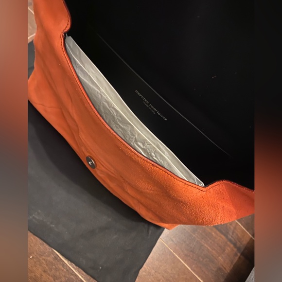 Narciso Rodríguez burnt orange leather clutch - Picture 2 of 3
